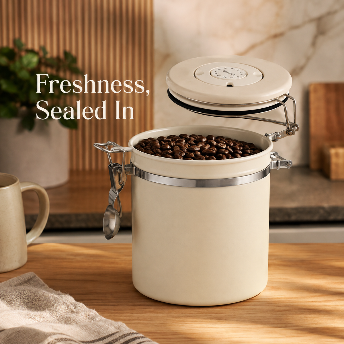 Airtight Stainless Steel Coffee Storage Canister