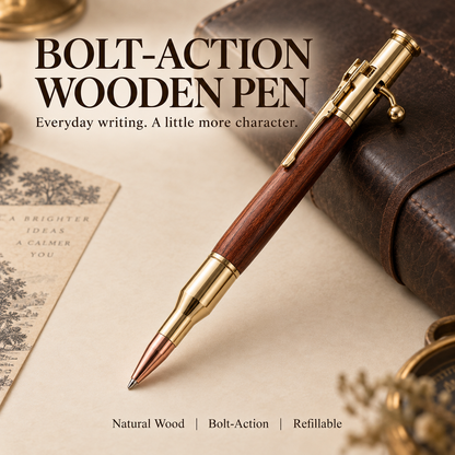 🔥Buy More Get More Free🎁Handmade Bolt-Action Wooden Pen