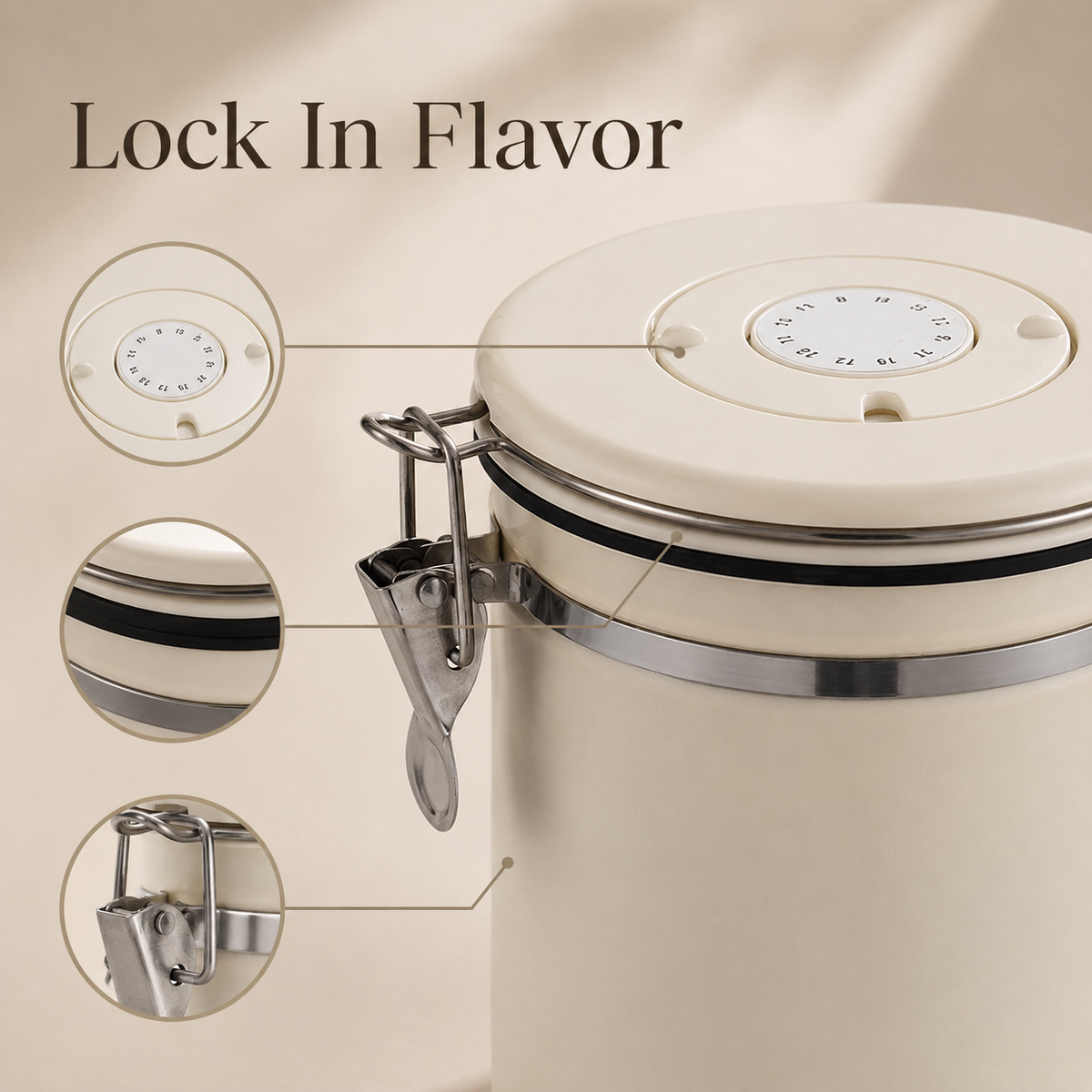 Airtight Stainless Steel Coffee Storage Canister