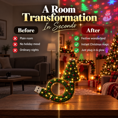 🎄 Christmas And 🎃 Halloween Magic Projection Lamp – Turn Any Room Into a Holiday Wonderland ✨