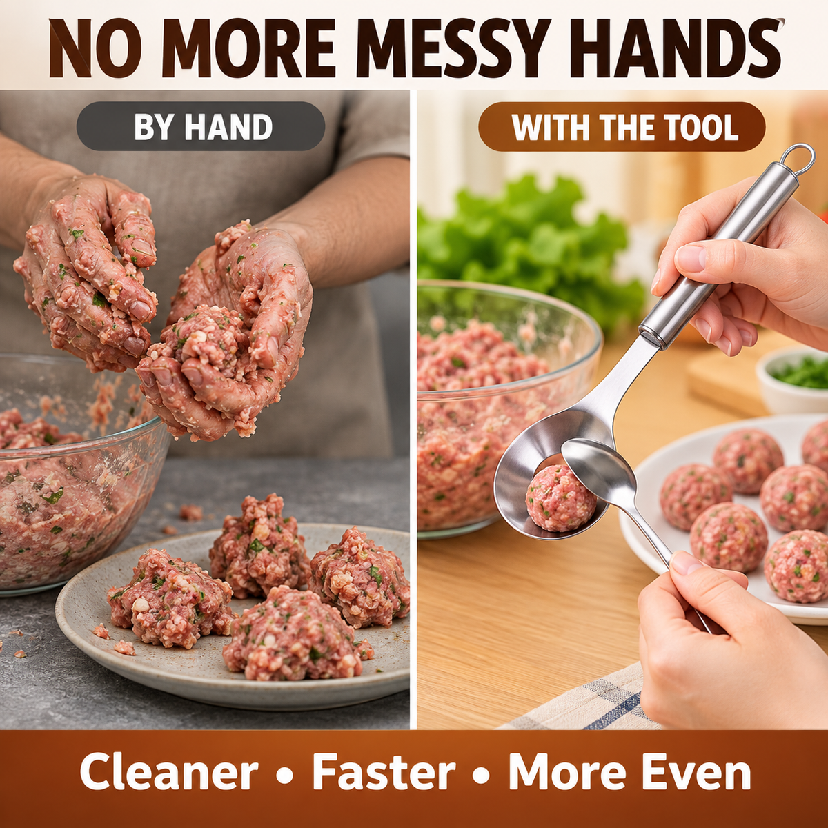 🎉Buy More Get More Free🔥 Stainless Steel Meatball Maker Spoon.