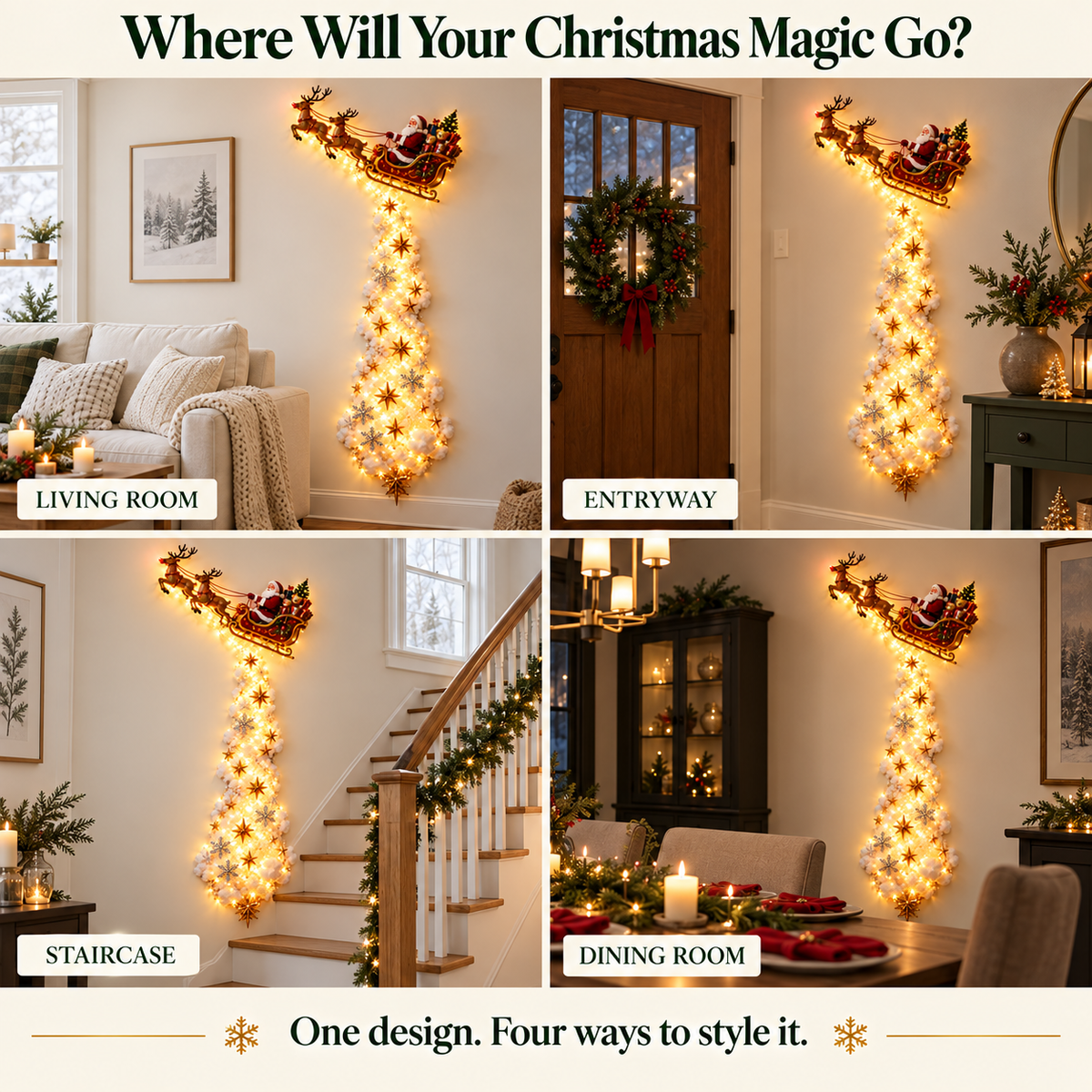 ✨Christmas Magic Trail Wall Light - A Little Christmas Magic, Right on Your Wall✨