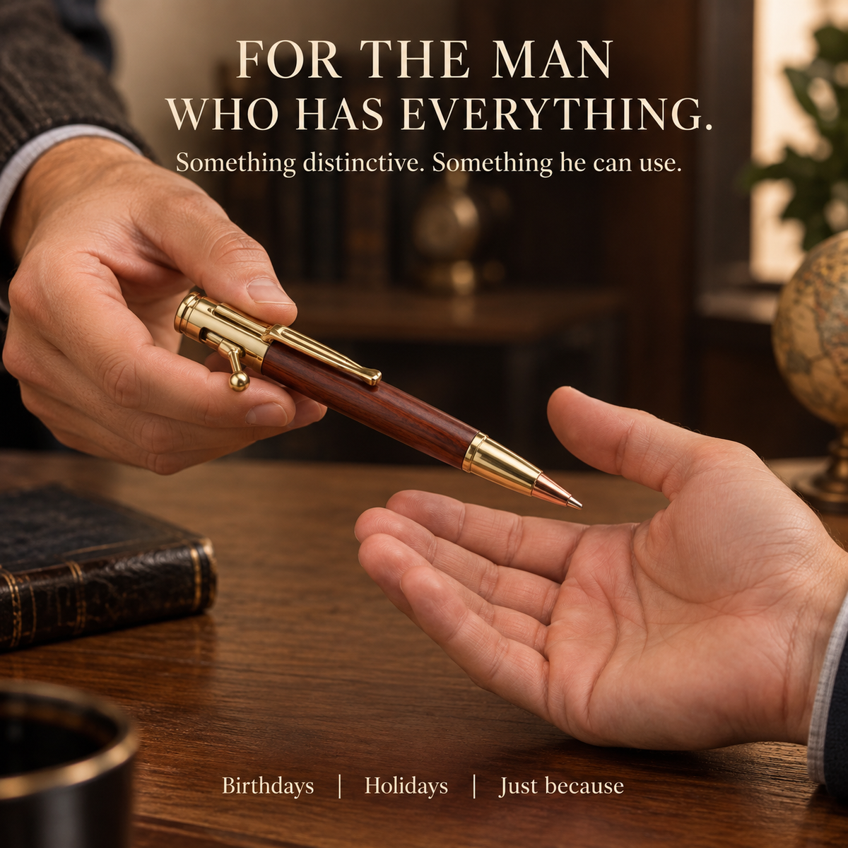 🔥Buy More Get More Free🎁Handmade Bolt-Action Wooden Pen