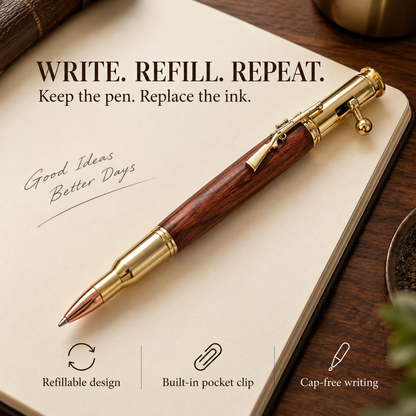 🔥Buy More Get More Free🎁Handmade Bolt-Action Wooden Pen