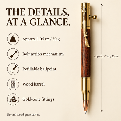 🔥Buy More Get More Free🎁Handmade Bolt-Action Wooden Pen