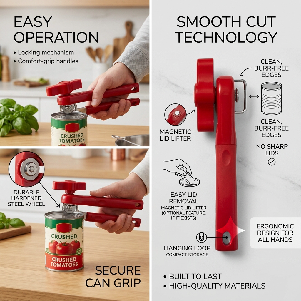 Manual Safe Side-Cut Can Opener