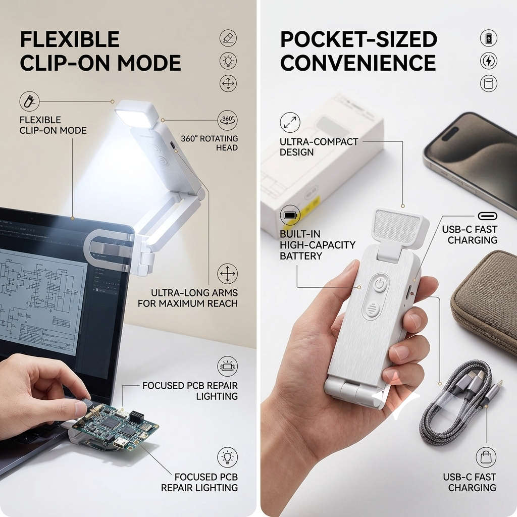 Rechargeable Clip-On Book Light
