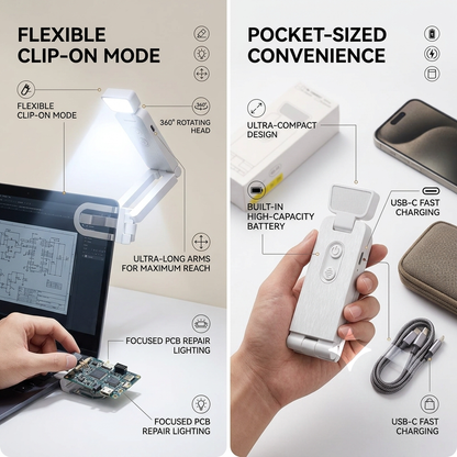 Rechargeable Clip-On Book Light