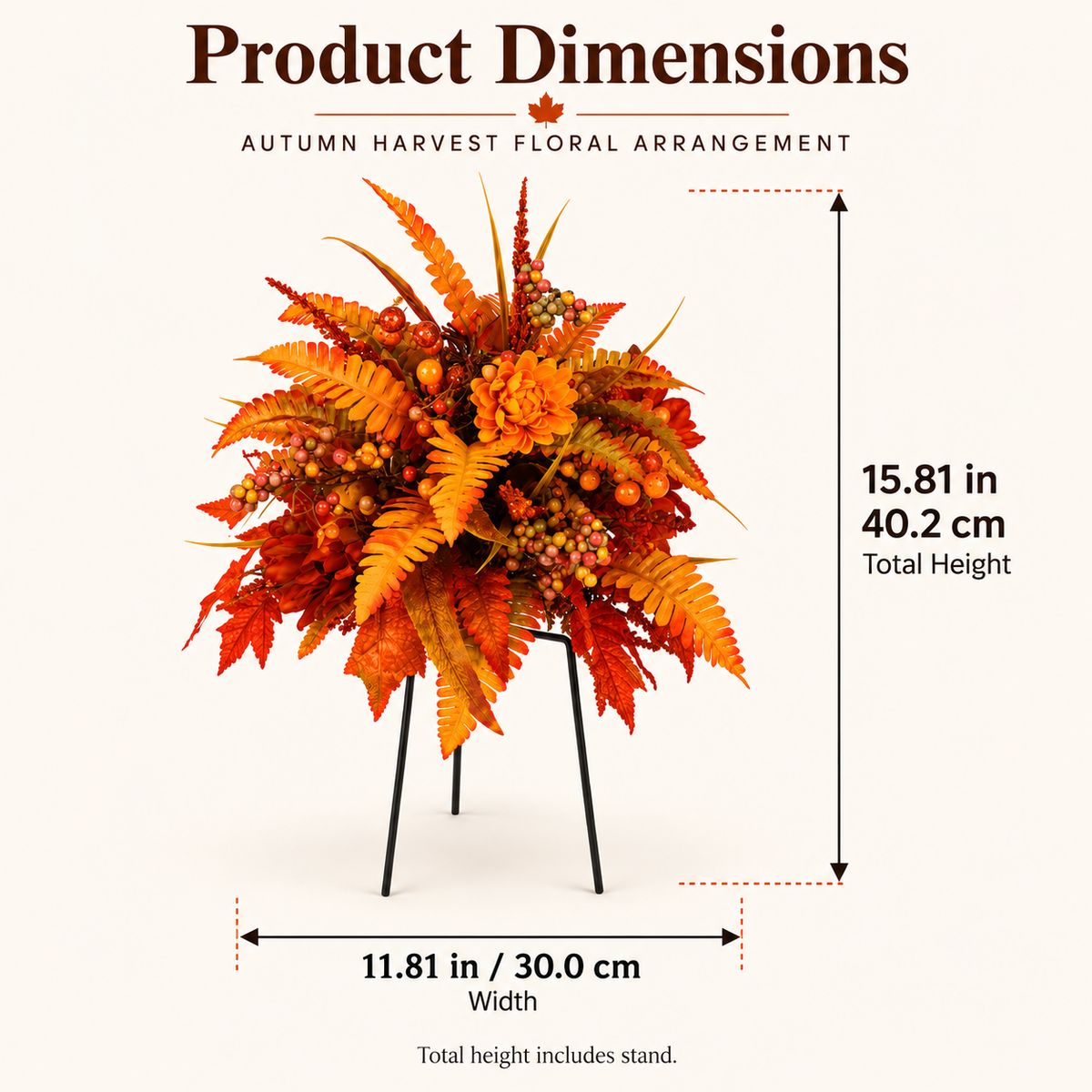 🍂Autumn Harvest Floral Garden Stake Arrangement