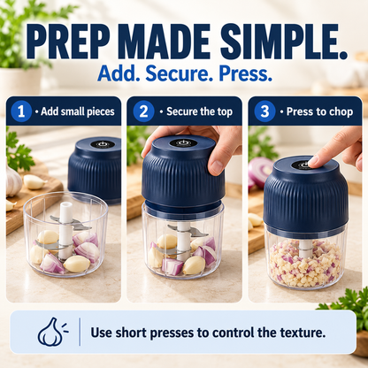 Wireless Mini Food Chopper with USB Charging