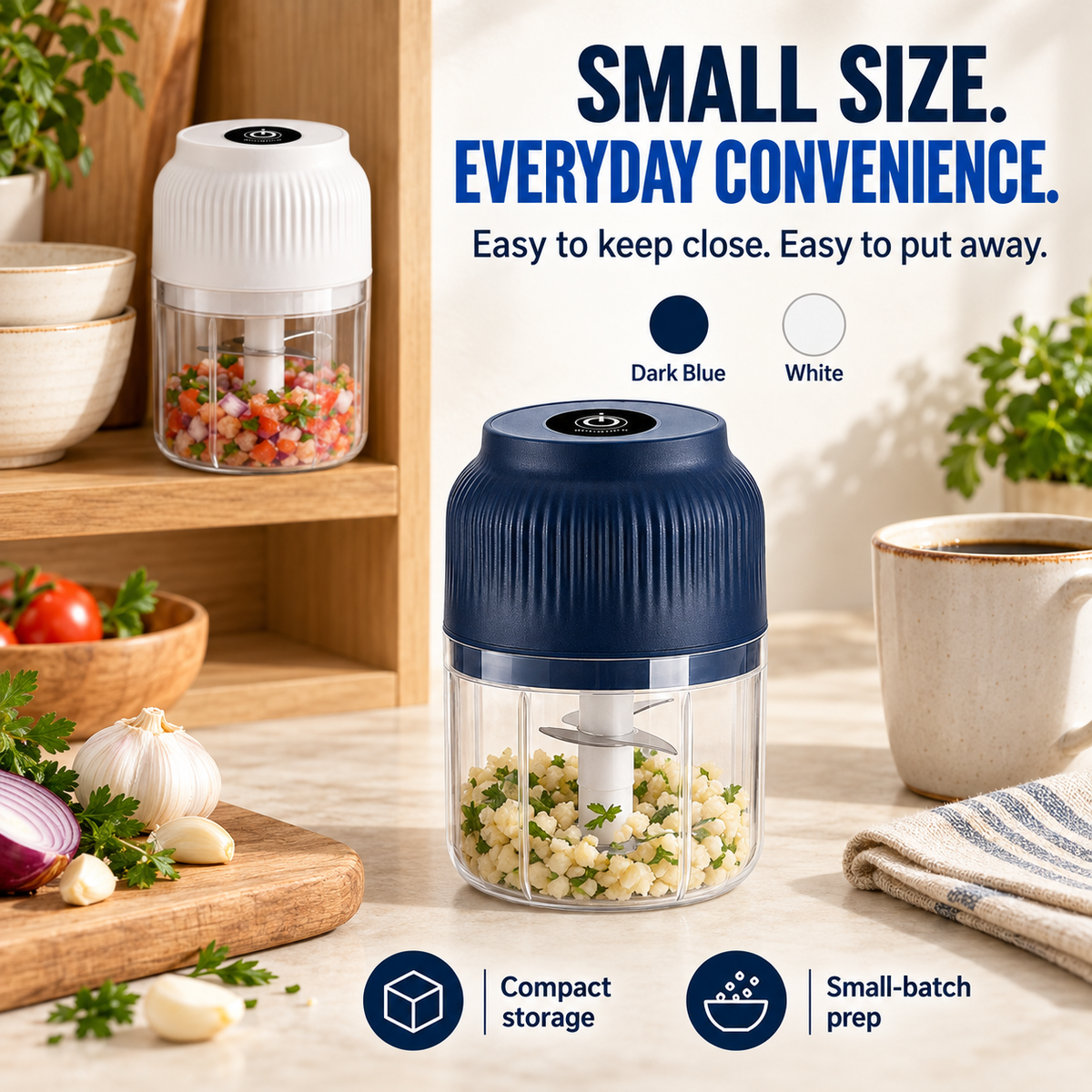 Wireless Mini Food Chopper with USB Charging